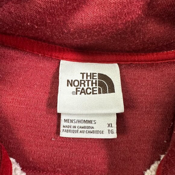 The North Face Sweater‎ Sherpa Patrol Lined 1/4 Snap Red Pullover Men's XL - Picture 8 of 14
